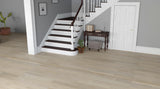 Sandy ash hardwood installed living room